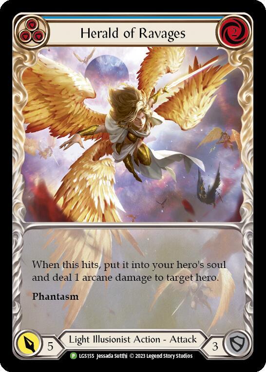 Herald of Ravages (Extended Art) (Blue) - LGS155 card image
