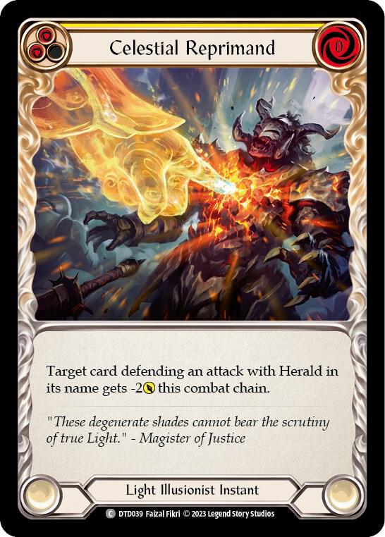 Celestial Reprimand (Yellow) card image
