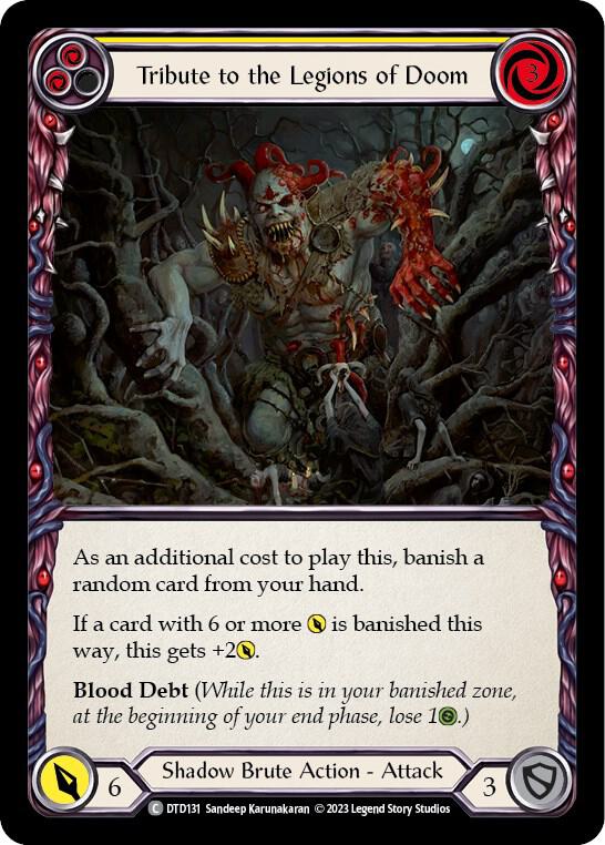Tribute to the Legions of Doom (Yellow) card image