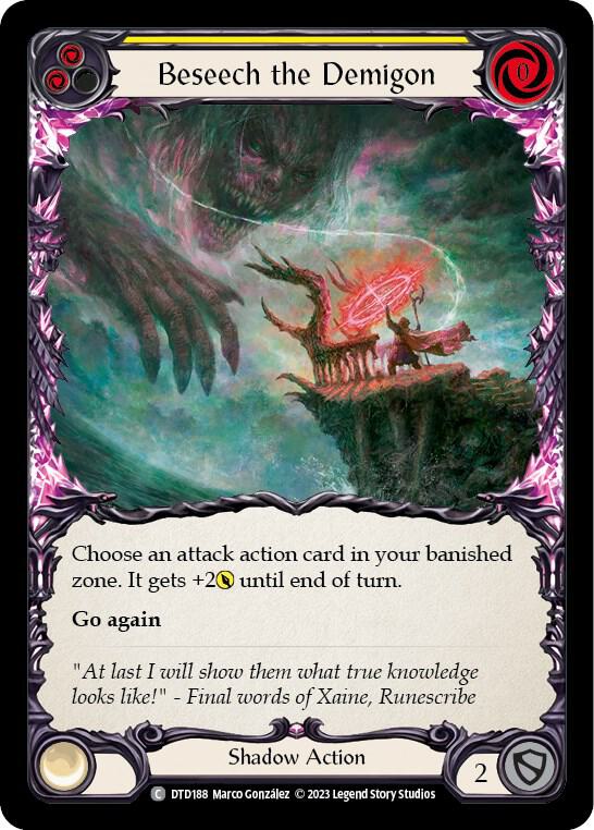 Beseech the Demigon (Yellow) card image