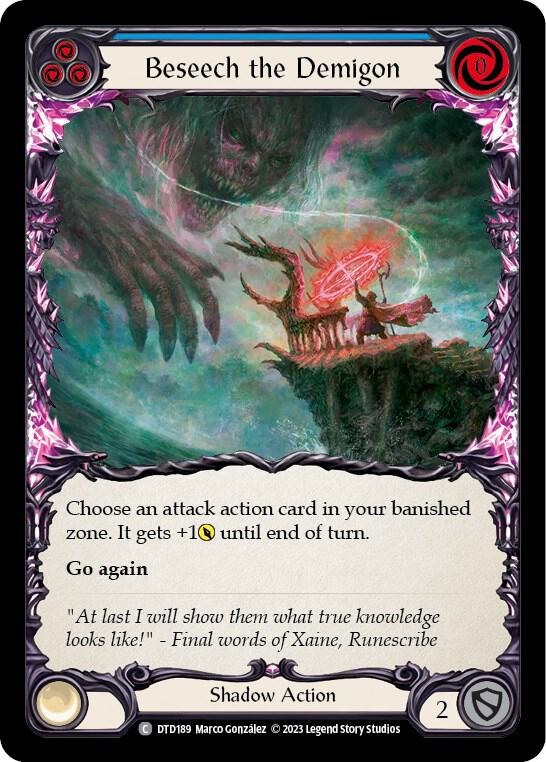 Beseech the Demigon (Blue) card image
