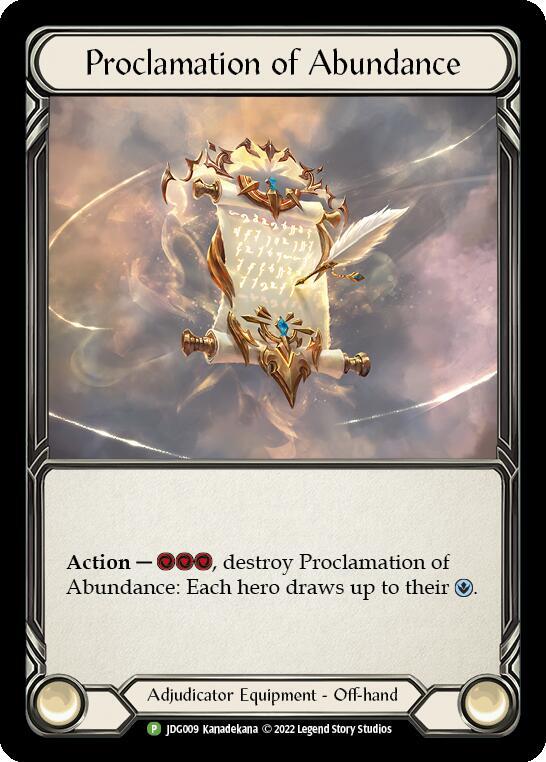 Proclamation of Abundance - JDG009 card image
