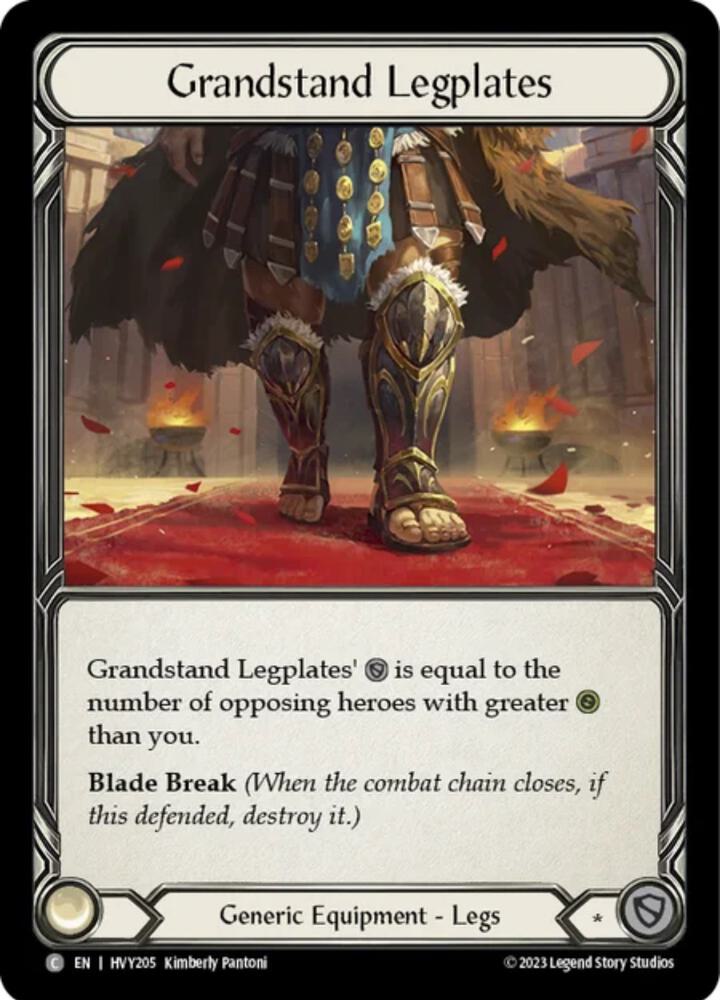 Grandstand Legplates card image