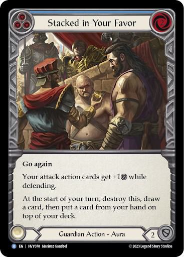 Stacked in Your Favor (Blue) card image