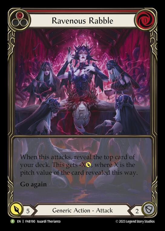 Ravenous Rabble (Red) - FAB190 card image