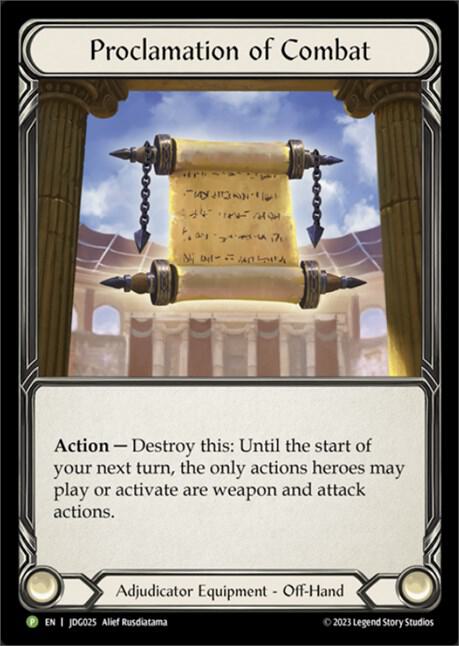 Proclamation of Combat - JDG025 card image