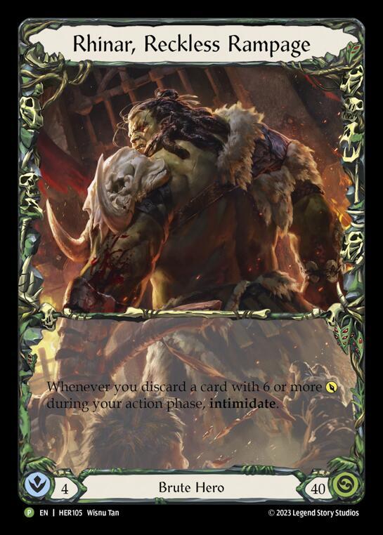 Rhinar, Reckless Rampage - HER105 card image
