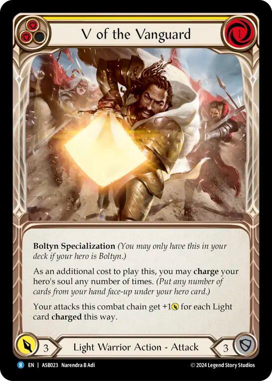 V of the Vanguard card image