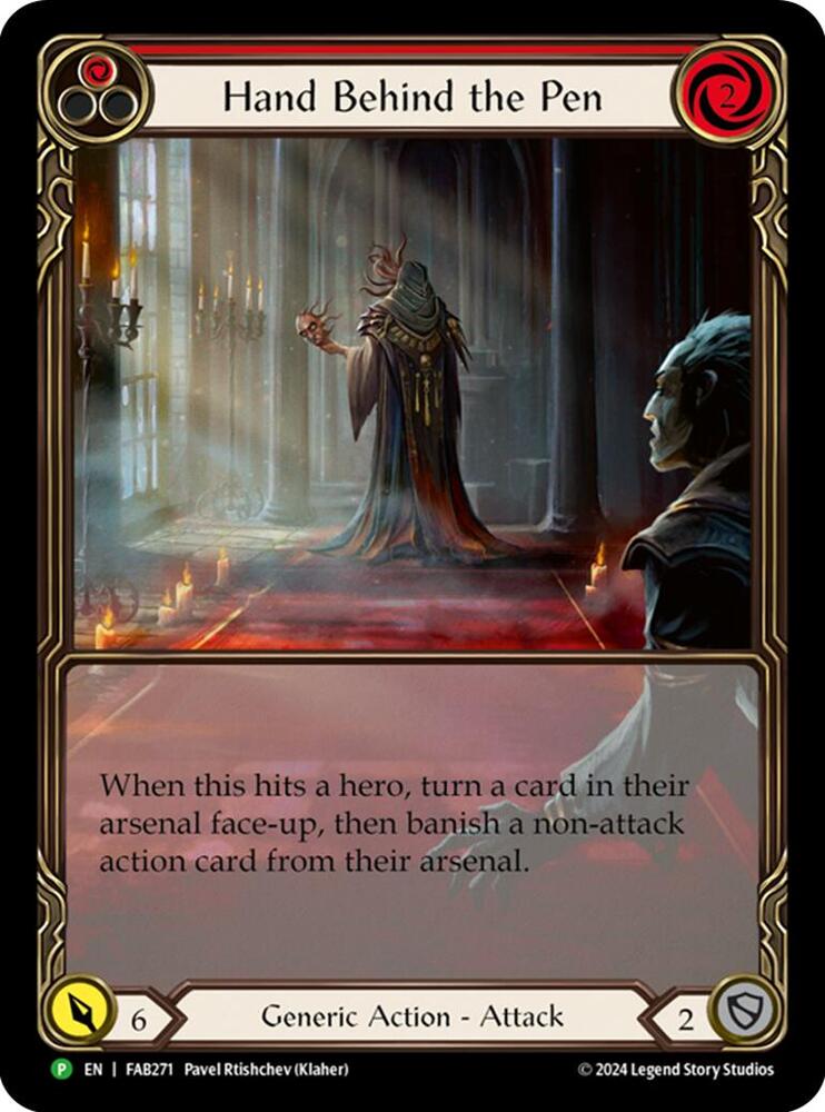 Hand Behind the Pen (Extended Art) - FAB271 card image
