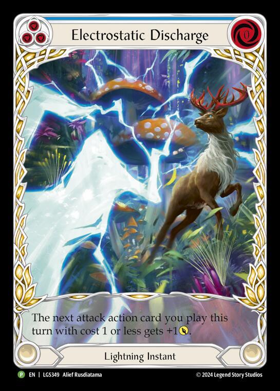 Electrostatic Discharge (Blue) (Extended Art) - LGS349 card image