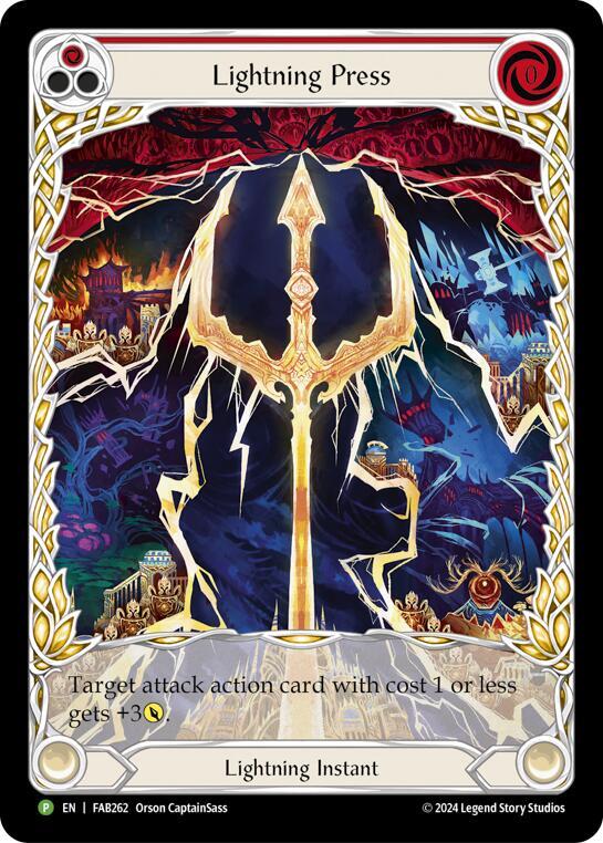 Lightning Press (Red) (Extended Art) - FAB262 card image