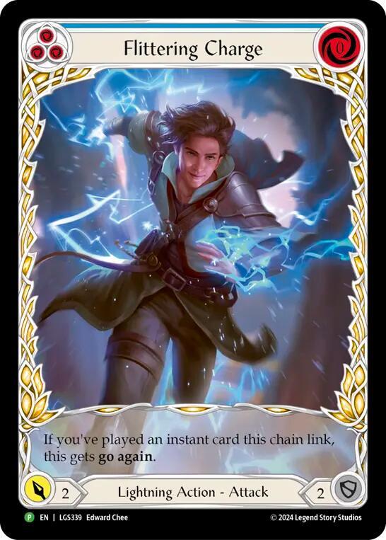 Flittering Charge (Blue) (Extended Art) card image