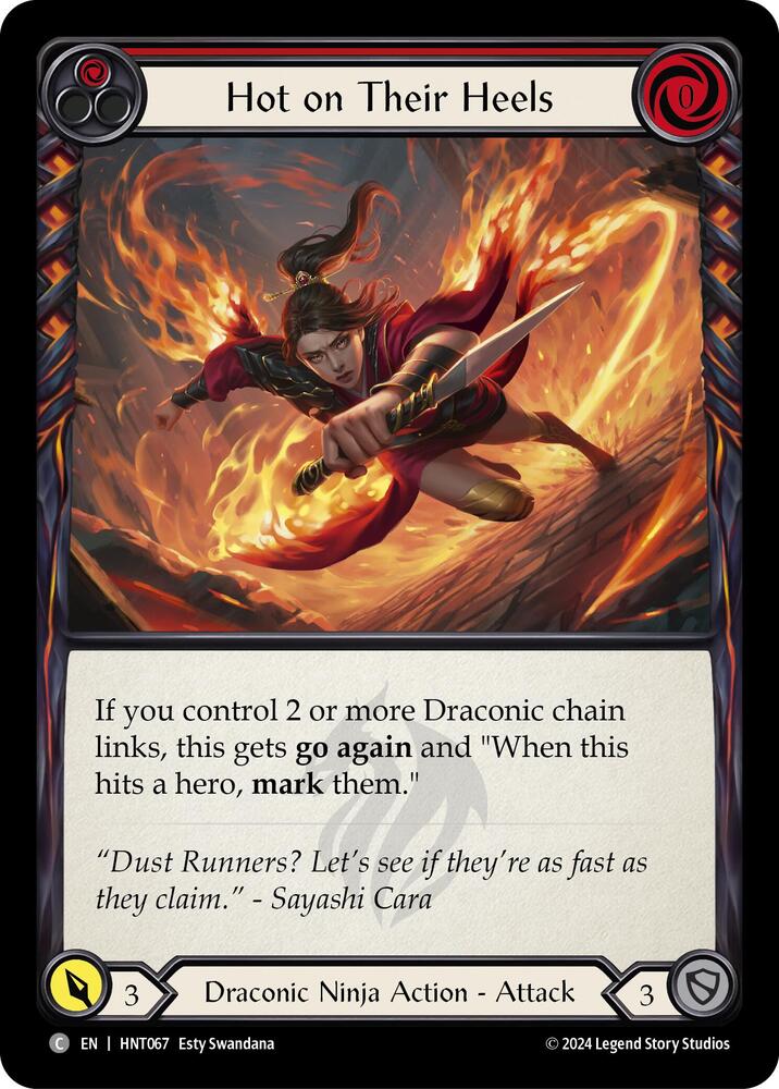 Hot on Their Heels (Red) card image