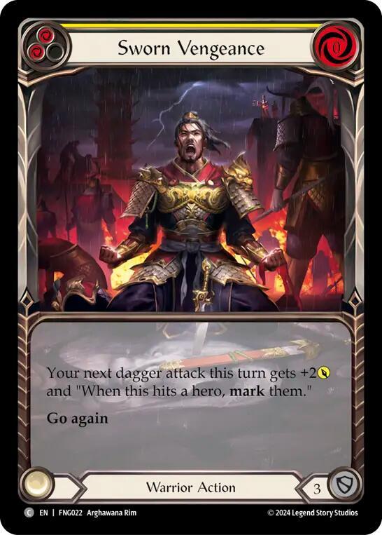 Sworn Vengeance (Yellow) (Extended Art) card image