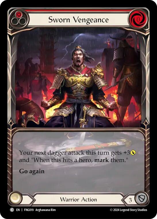 Sworn Vengeance (Red) (Extended Art) card image