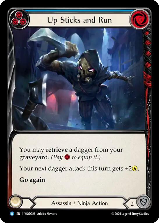 Up Sticks and Run (Blue) card image