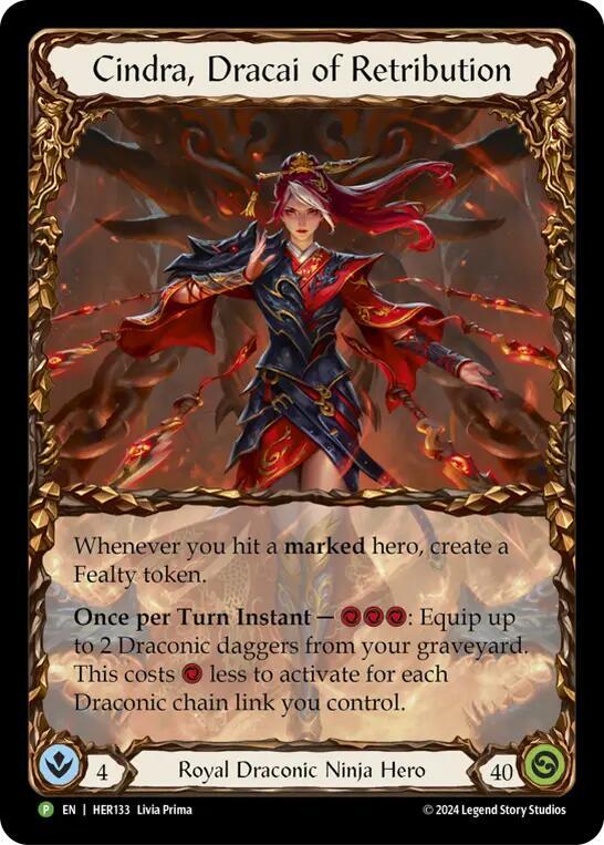 Cindra, Dracai of Retribution - HER133 card image