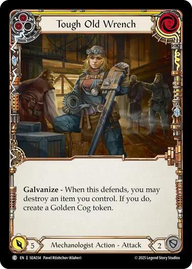 Tough Old Wrench (Yellow) card image