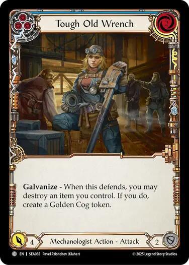 Tough Old Wrench (Blue) card image