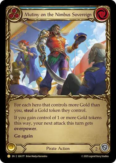 Mutiny on the Nimbus Sovereign (Treasure) card image