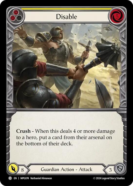 Disable (Yellow) card image