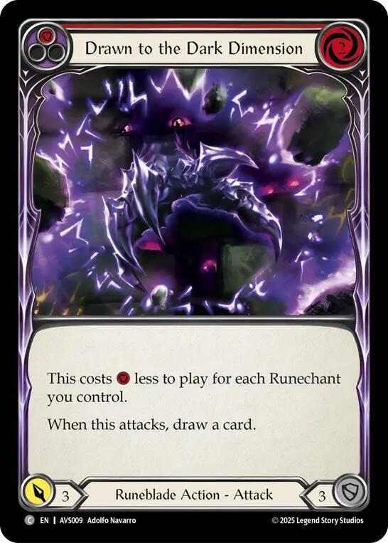 Drawn to the Dark Dimension (Red) card image