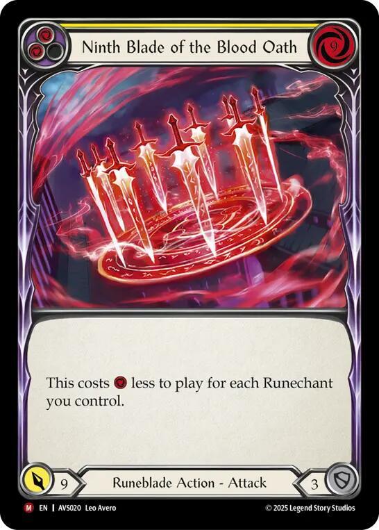 Ninth Blade of the Blood Oath (Yellow) card image