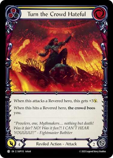 Turn the Crowd Hateful (Yellow) card image