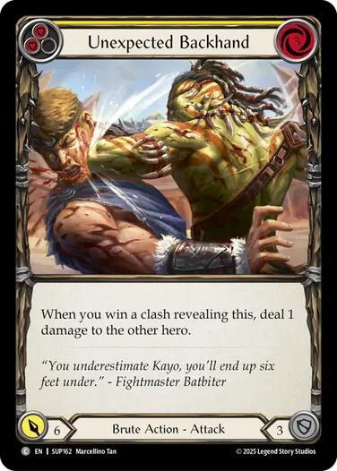 Unexpected Backhand (Yellow) card image