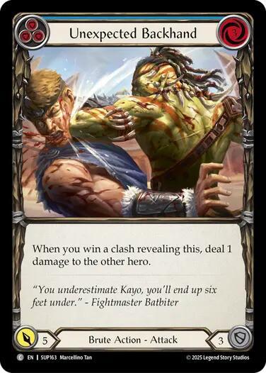 Unexpected Backhand (Blue) card image