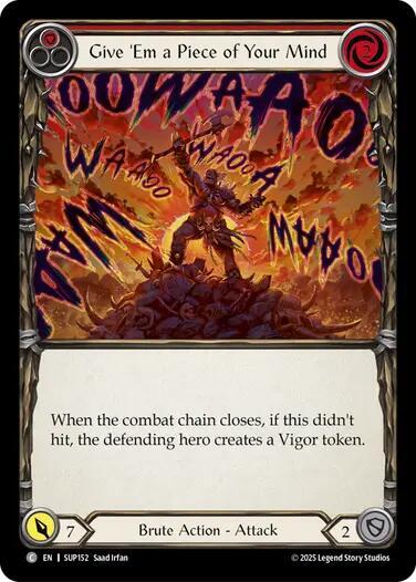 Give 'Em a Piece of Your Mind (Red) card image