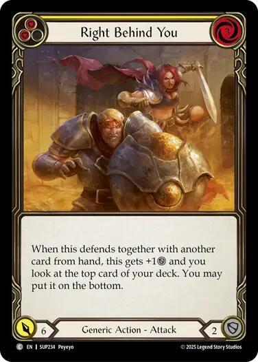Right Behind You (Yellow) card image