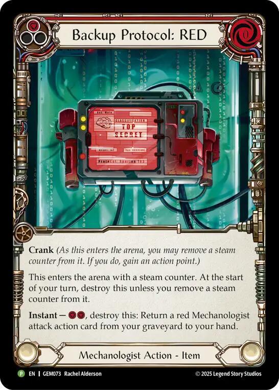 Backup Protocol: RED card image