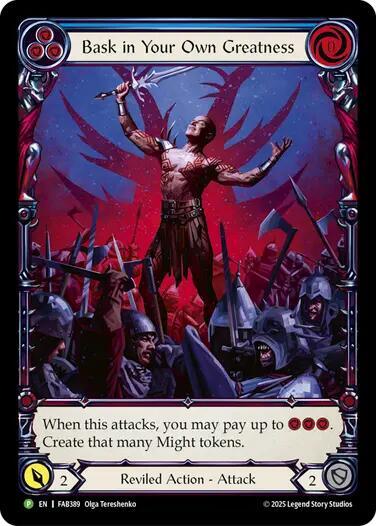 Bask in Your Own Greatness (Blue) - FAB389 card image