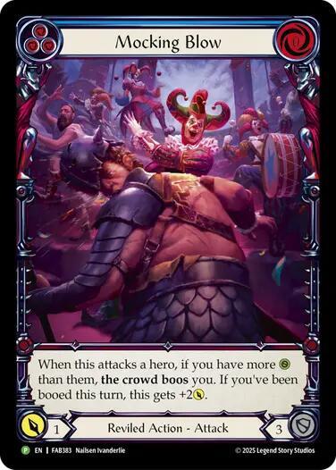 Mocking Blow (Blue) - FAB383 card image