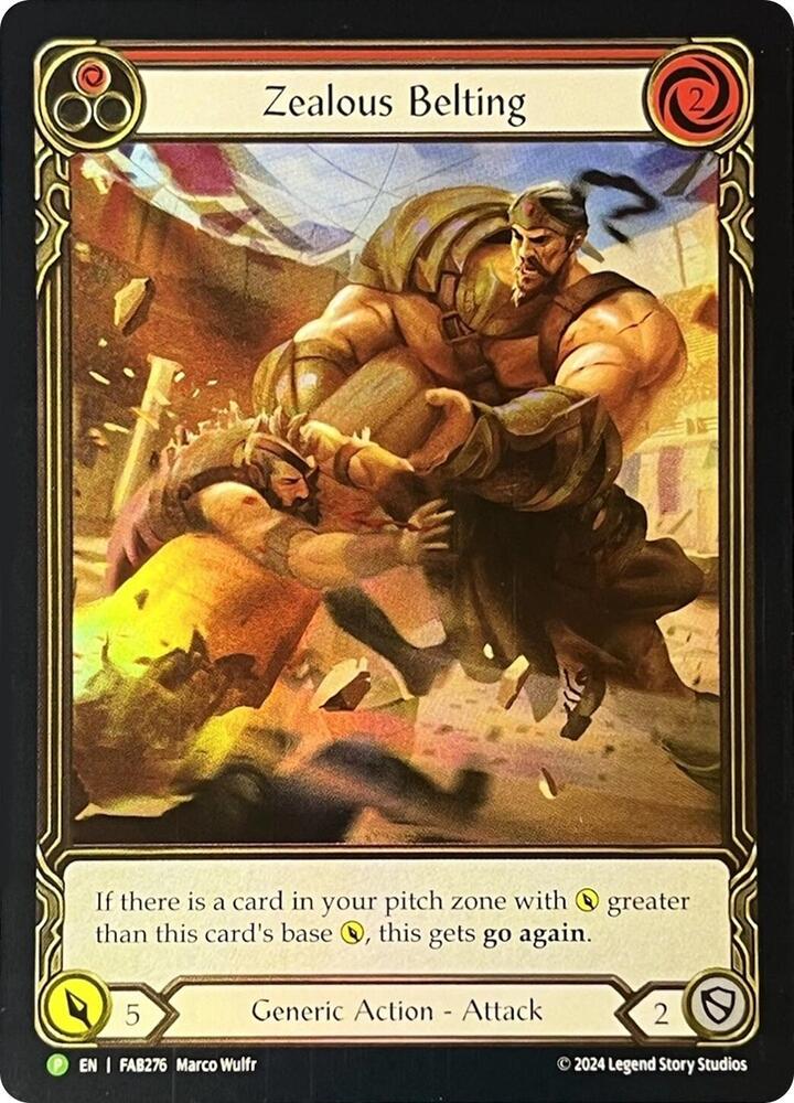 Zealous Belting (Extended Art) - FAB276 card image