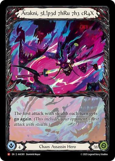 Arakni, 5L!p3d 7hRu 7h3 cR4X (Extended Art) card image