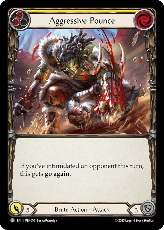 Aggressive Pounce (Yellow) card image