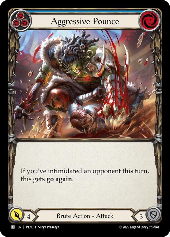 Aggressive Pounce (Blue) card image