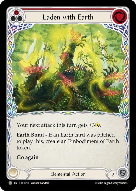 Laden With Earth (Red) card image