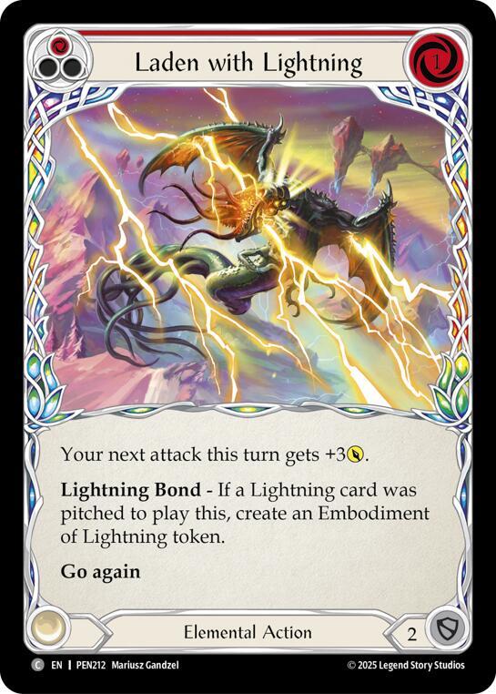 Laden With Lightning (Red) card image