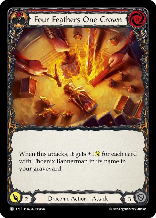Four Feathers One Crown (Red) card image