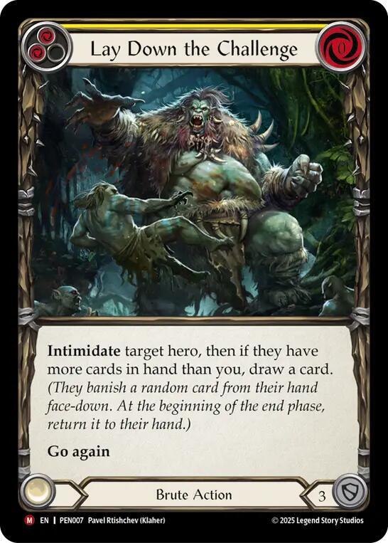 Lay Down The Challenge (Yellow) card image