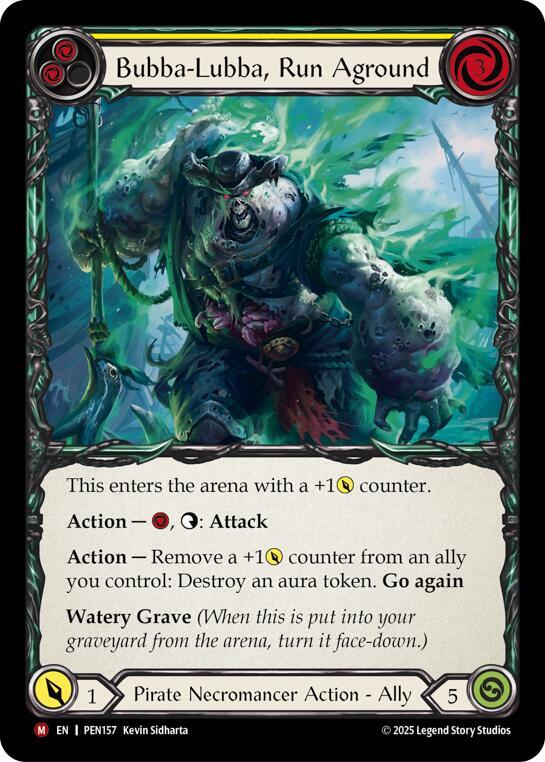 Bubba Lubba Run Aground (Yellow) card image