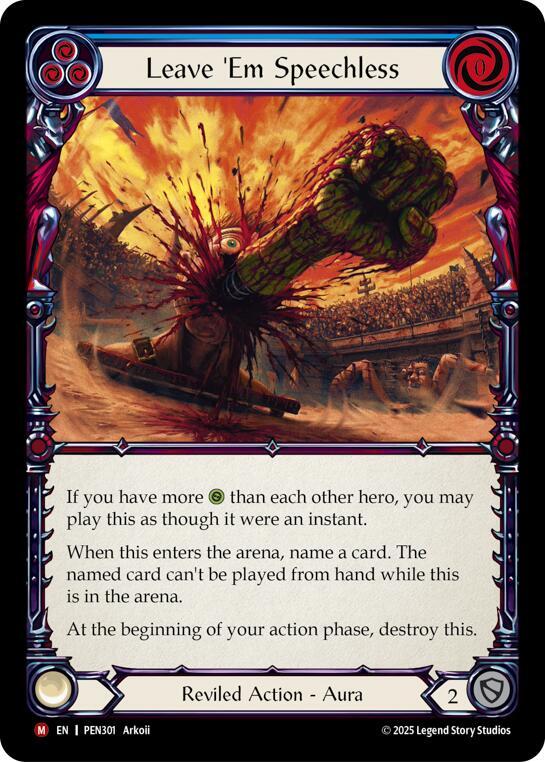 Leave Em Speechless (Blue) card image