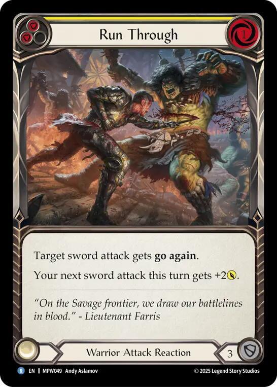 Run Through (Yellow) card image