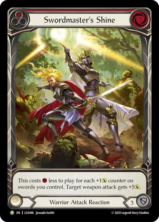 Swordmaster's Shine (Red) (Extended Art) - LGS446 card image