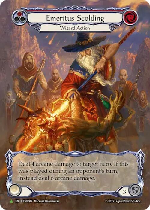 Emeritus Scolding (Red) (Marvel) - TNP007 card image