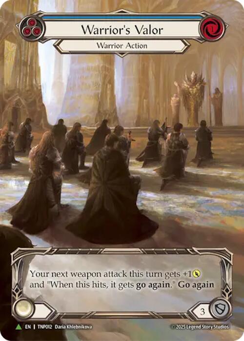 Warrior's Valor (Blue) (Marvel) - TNP012 card image
