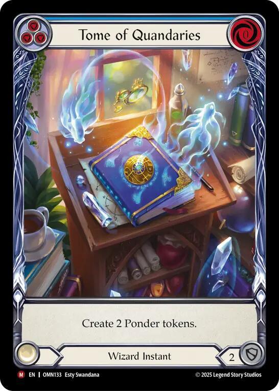 Tome of Quandaries (Blue) (Extended Art) card image